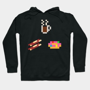 Coffee Bacon Donut Triangle Hoodie